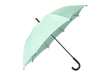 Light Green Women'S Stick Umbrellas , Solid Stick Umbrella Windproof Frame
