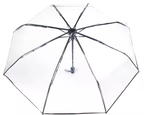 Custom Logo Transparent 3 Folding POE Umbrella 23 Inchx8K